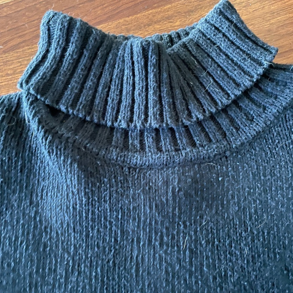 Navy Blue Ralph Lauren Turtle Neck Sweater - Picture 7 of 8